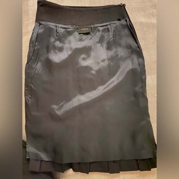 AKRIS SIZE 6US 38F WOOL PLEATED MIDI SKIRT MINT COND - Picture 6 of 7